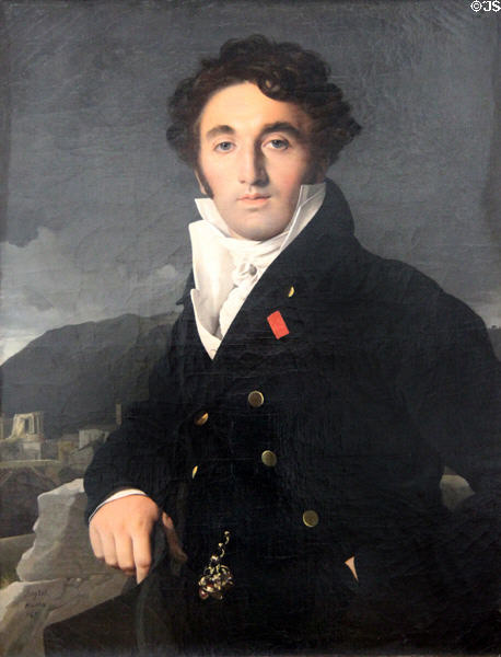 Portrait of Charles Cordier (1811) by Jean-Auguste-Dominique Ingres at Louvre Museum. Paris, France.