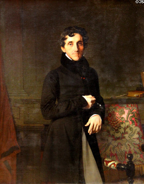 Portrait of Comte Mathieu-Louis Molé (1834) by Jean-Auguste-Dominique Ingres at Louvre Museum. Paris, France.