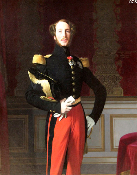 Portrait of Ferdinand Philippe Louis, Duc D'Orleans (1842) by Jean-Auguste-Dominique Ingres at Louvre Museum. Paris, France.