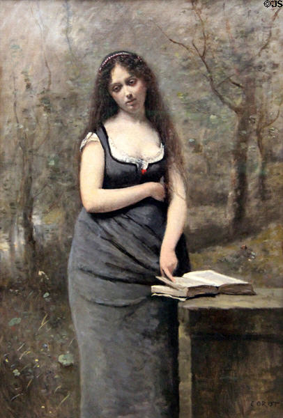 Velléda painting (c1868-70) by Camille Corot at Louvre Museum. Paris, France.