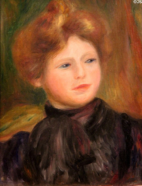 Portrait of a Woman painting by Auguste Renoir at Louvre Museum. Paris, France.