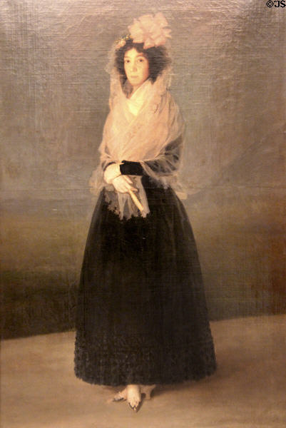 Portrait of Countess of Carpio, Marques of La Solana (c1780s-90s) by Francisco de Goya at Louvre Museum. Paris, France.