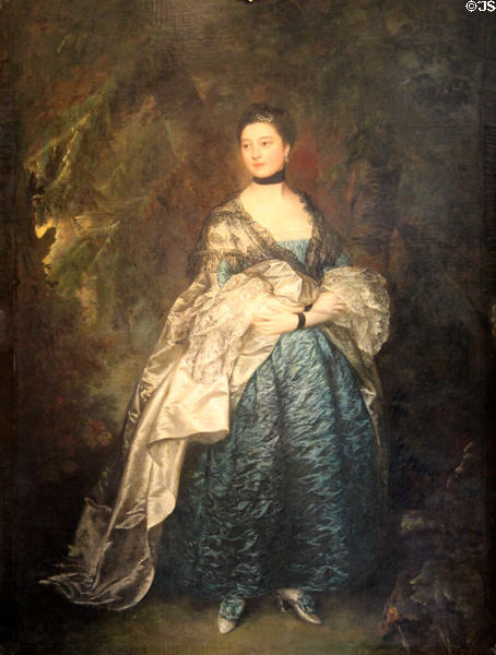 Lady Alston painting (after 1753) by Thomas Gainsborough at Louvre Museum. Paris, France.