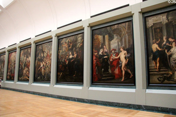 Marie de' Medici Cycle paintings (1622-5) by Peter Paul Rubens at Louvre Museum. Paris, France.