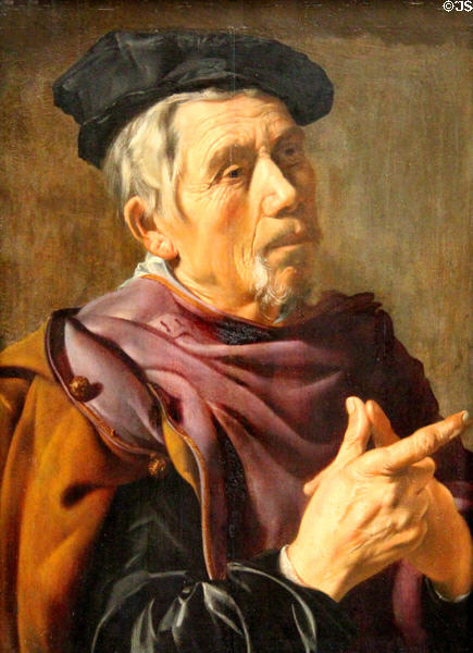 Elder with Toque painting (1663?) by Jan Woutersz called Stap of Amsterdam at Louvre Museum. Paris, France.
