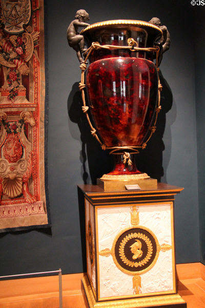 "Cordelier" vase (c1800) by Pierre-Philippe Thomire of Sevres Manuf. at Louvre Museum. Paris, France.