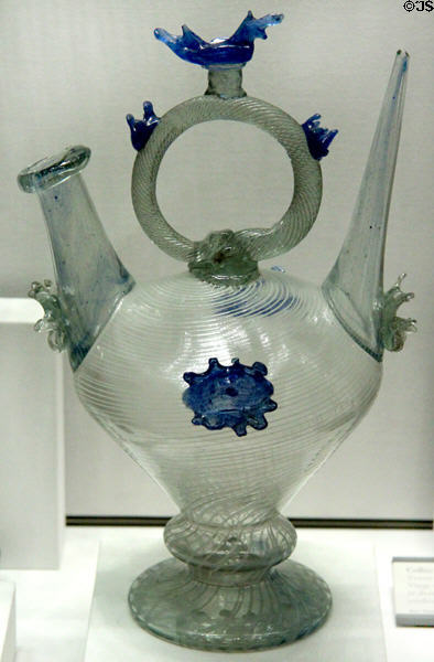 Glass wine jug (18thC) from Catalan at Louvre Museum. Paris, France.