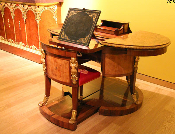 Expanding mechanical desk (c1820) by Giovanni Socci & Sons of Florence at Louvre Museum. Paris, France.