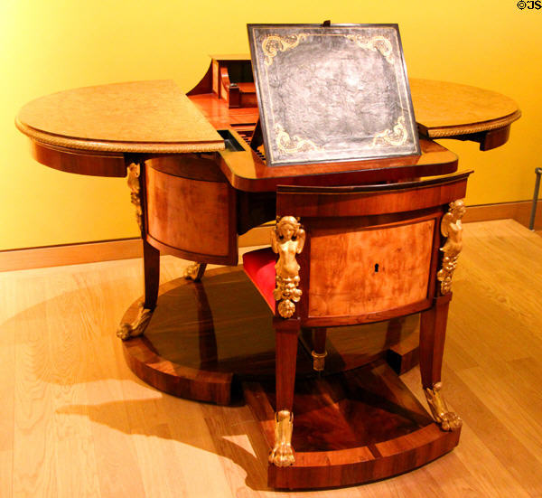 Expanding mechanical desk (c1820) by Giovanni Socci & Sons of Florence at Louvre Museum. Paris, France.