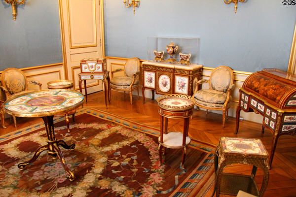 Furniture from room of Baron Edmond de Rothschild at Louvre Museum. Paris, France.