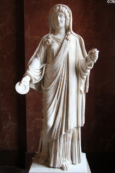 Empress Julia Domma wife of Septimius Severus (193-211 CE) statue at Louvre Museum. Paris, France.