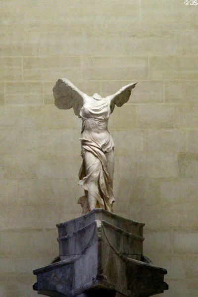 Winged Victory of Samothrace (c220-185 BCE) at Louvre Museum. Paris, France.
