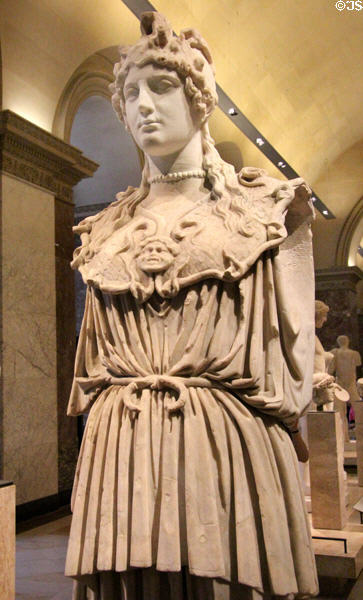 Marble Athena Parthenos aka "Minerva with Collar" (1st or 2ndC CE) at Louvre Museum. Paris, France.