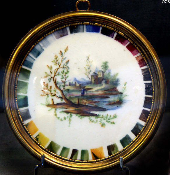 Sèvres porcelain color wheel (end 18thC) at Sèvres National Ceramic Museum. Paris, France.