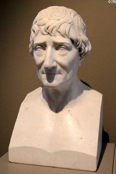 Alexandre Brongniart (1770-1847) (director of Sèvres manufacturing & founder of ceramic museum) marble bust (1841) by Jean-Jacques Feuchères at Sèvres National Ceramic Museum. Paris, France.
