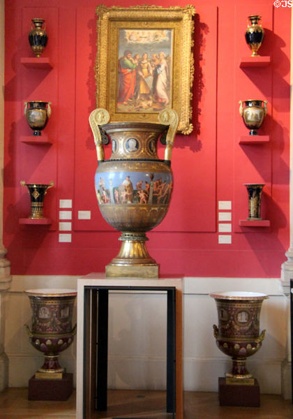 Sèvres porcelain Etruscan-style vase (1832) by Antoine Béranger at Sèvres National Ceramic Museum. Paris, France.