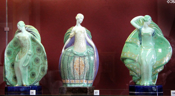 Sèvres porcelain dancers (1925-6) by Jean-Baptiste Gauvenet & Léonard Gébleux at Sèvres National Ceramic Museum. Paris, France.