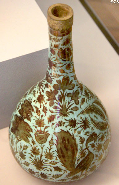 Ceramic hookah base (c1650) from Kirman?, Persia at Sèvres National Ceramic Museum. Paris, France.
