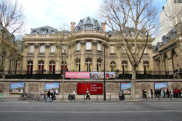 Jacquemart-André Museum (158 Blvd Haussmann) mansion (19thC) of Édouard André & Nélie Jacquemart to display their collected European art. Paris, France. Architect: Henri Parent.