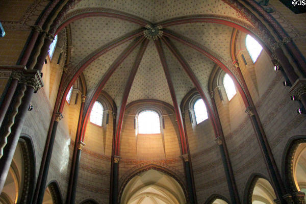 Saint-Martin-des-Champs church interior ceiling now display hall at Arts et Metiers Museum. Paris, France.