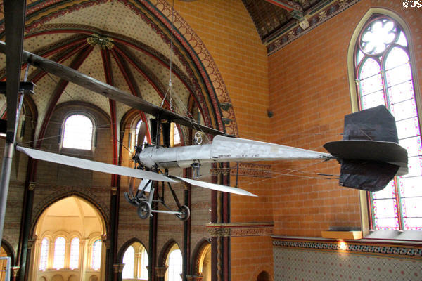 Breguet biplane (1911) by Louis Charles Bréguet seen from side at Arts et Metiers Museum. Paris, France.