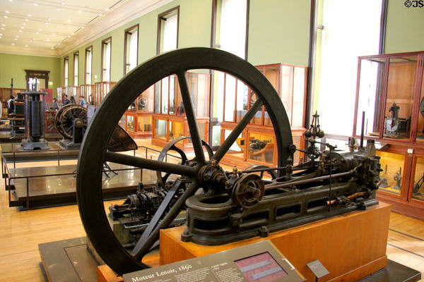 Gallery of engines & machines at Arts et Metiers Museum. Paris, France.