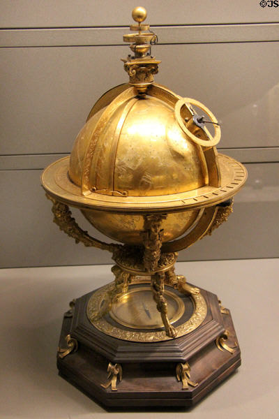 Celestial sphere driven by clock movement (c1580) by Jost Bürgi at Arts et Metiers Museum. Paris, France.