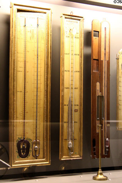 Barometers (17thC-19thC) at Arts et Metiers Museum. Paris, France.