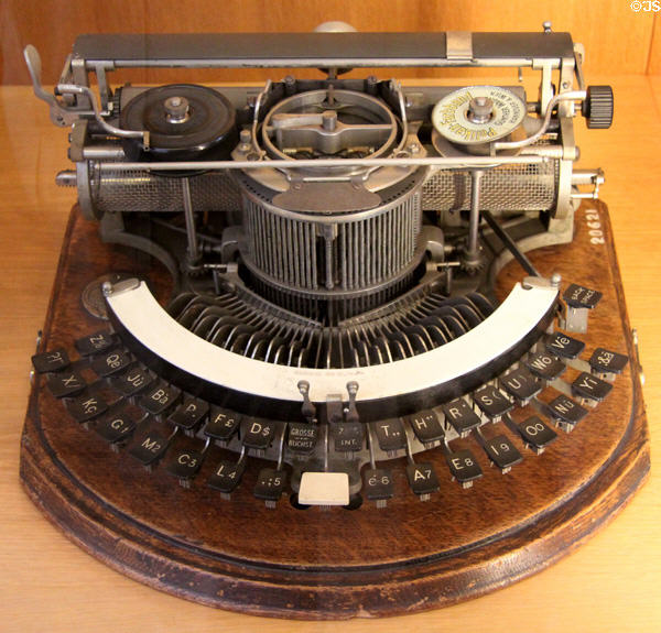 Hammond no.2 typewriter (1893) at Arts et Metiers Museum. Paris, France.