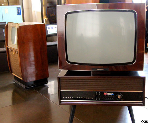 Schneider color television receiver (c1960) at Arts et Metiers Museum. Paris, France.