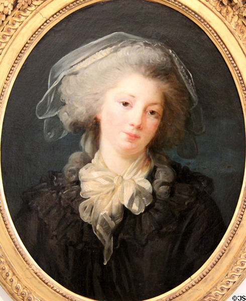 Portrait presumed of Mme de Norinval (c1790) by Jean-Honoré Fragonard at Cognacq-Jay Museum. Paris, France.