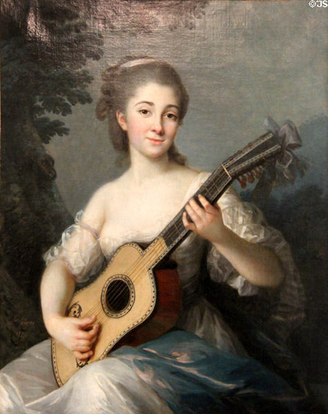 Portrait of Adélaïde Jacquette de Robien, vicomtesse de Mirabeau (1774) by Élisabeth-Louise Vigée Le Brun at Cognacq-Jay Museum. Paris, France.