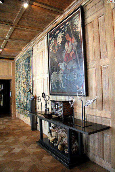 Gallery in mansion now Museum of Hunting & Nature. Paris, France.