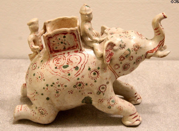 Vietnamese ceramic elephant (16thC) at Guimet Museum. Paris, France.