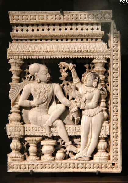 Tamil Nadu ivory panel to decorate door (17thC) at Guimet Museum. Paris, France.