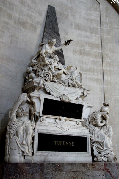 Tomb of Henri de la Tour d'Auvergne, Vicomte de Turenne (1611-75) at Les Invalides. Paris, France.