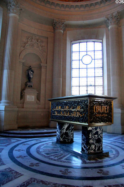 Tomb of Marshal Lyautey (1854-1934) Marshal of France & colonial administrator at Les Invalides. Paris, France.
