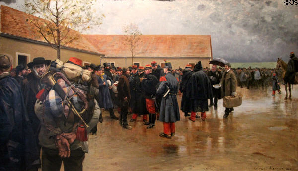 French Reservists painting (1882) by Pierre-Georges Jeanniot at Army Museum at Les Invalides. Paris, France.