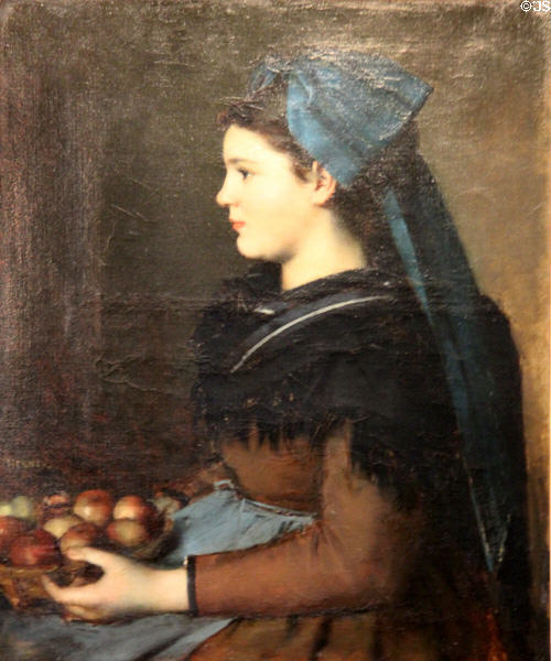 Alsatian woman painting (1869) by Jean-Jacques Henner at J.J. Henner Museum. Paris, France.