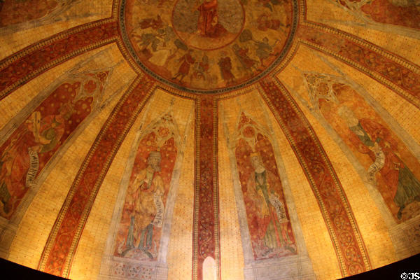 Replica of domed ceiling painting from St.-Stephen Cathedral in Cahors (Lot) at Musée des Monuments Français. Paris, France.
