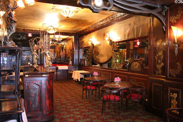 Maxim's Restaurant Art Nouveau interior. Paris, France.
