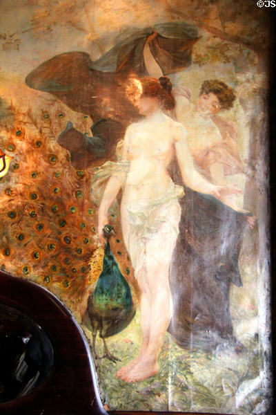 Maxim's Restaurant Art Nouveau wallpaper. Paris, France.