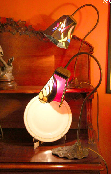 Table lamp at Maxim's Art Nouveau Collection 1900. Paris, France.