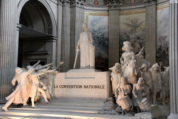 Convention Nationale sculpture (1913) by François-Léon Sicard at Pantheon. Paris, France.