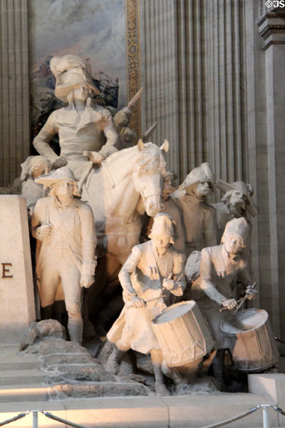 Detail of Convention Nationale sculpture (1913) by François-Léon Sicard at Pantheon. Paris, France.