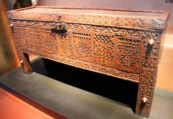 Berber wedding chest (18thC) from Lesser Kabylia, Algeria at Musée du quai Branly. Paris, France.
