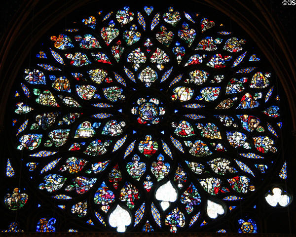 Rose window at St Chapelle. Paris, France.