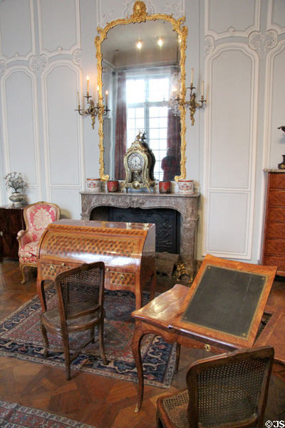 Reading table (c1745) & other period furniture in Louis XV Gray Salon at Carnavalet Museum. Paris, France.
