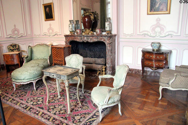 Period furniture in Louis XV Lilac Salon at Carnavalet Museum. Paris, France.