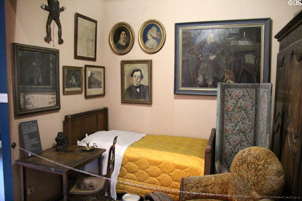 Room in a small house in Fontenay-aux-Roses where Paul Léautaud, a highly respected 20thC French writer, lived from 1912-56 & wrote much of his work in Carnavalet Museum. Paris, France.